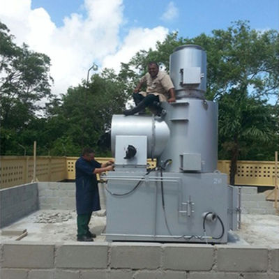 Smokeless Poultry Waste Incinerator with Chimney Core Components and 750L/H Capacity