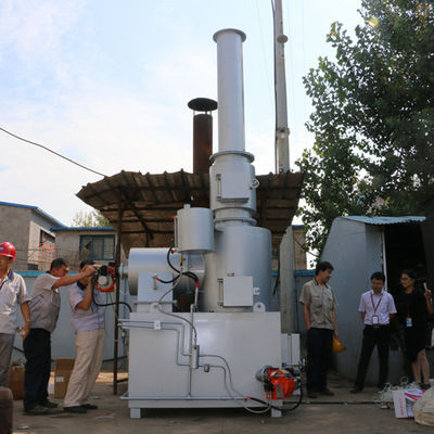 2300 kg Weight 10-500 kg/hr Smokeless Incinerator For Hospital Waste Disposal Machinery