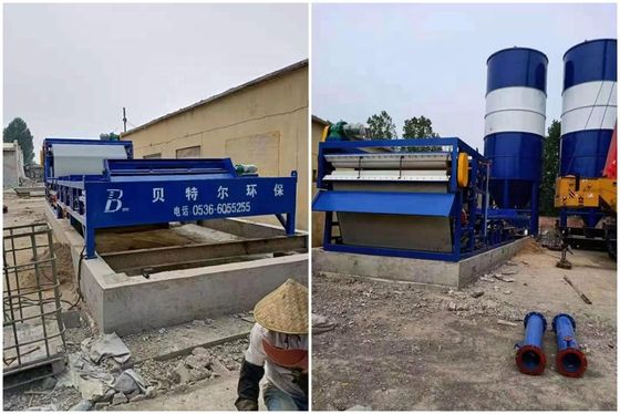 Stainless Steel Belt Filter Press For Large Scale Sludge Dewatering Capacity 3-25m3/H