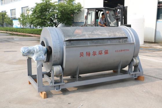 5000L/Hour Sugarcane Bagasse Paper Pulp Seaweed Dewatering Separator Micro Screen Rotary Drum Filter